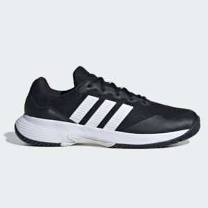 Adidas รองเท้าเทนนิสผู้ชาย Men's Gamecourt 2.0 Tennis Shoes | Core Black / Cloud White / Silver Metallic ( KI0780 )