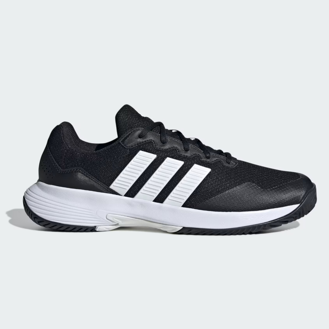 Adidas รองเท้าเทนนิสผู้ชาย Men's Gamecourt 2.0 Tennis Shoes | Core Black / Cloud White / Silver Metallic ( KI0780 )