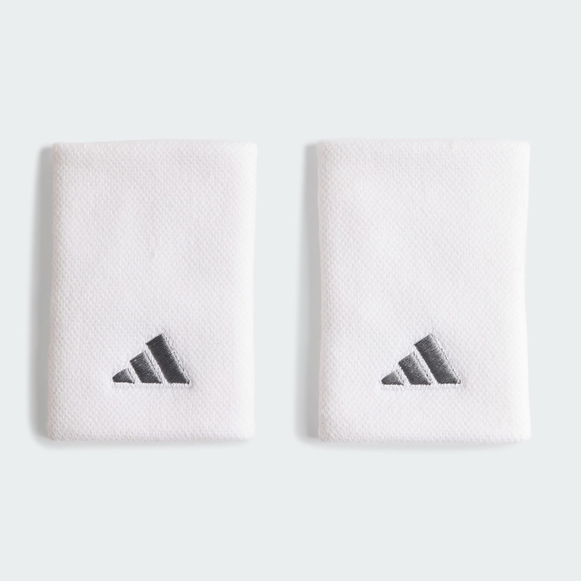 Adidas ปลอกรัดข้อมือเทนนิสแบบยาว Tennis Wristband Large | White / Iron Metallic ( IA7545 )
