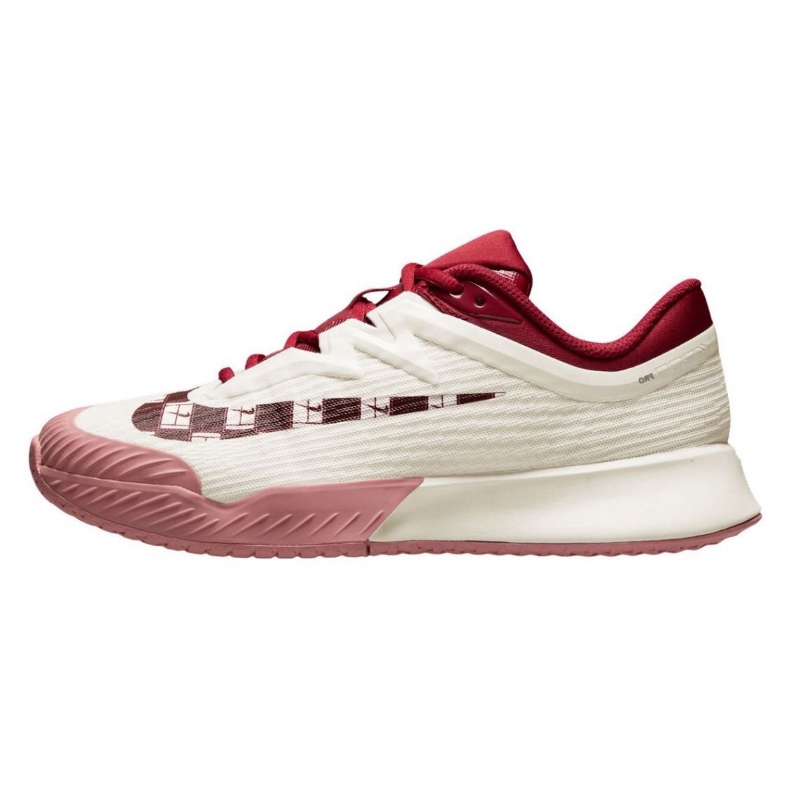Nike รองเท้าเทนนิสผู้หญิง Zoom Vapor Pro 3 HC | Sail / Mystic Dates / Tough Red / Canyon Pink ( FZ2158-120 )