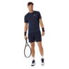 Asics เสื้อเทนนิสผู้ชาย Men’s Match Jacquard SS Top | Midnight ( 2041A419-400 ) - Image 2