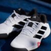 Adidas รองเท้าเทนนิสเด็ก Barricade Kids | Cloud White / Core Black / Lucid Red ( JQ9127 ) - Image 8