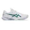 Asics รองเท้าเทนนิสผู้ชาย Solution Speed FF 4 | White / Pitch green ( 1041A532-103 )
