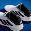 Adidas รองเท้าเทนนิสเด็ก Barricade Kids | Cloud White / Core Black / Lucid Red ( JQ9127 ) - Image 10