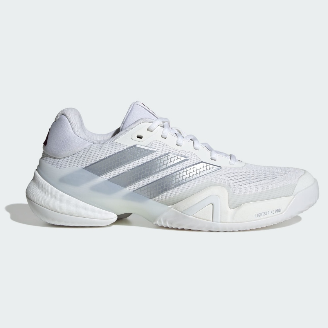 Adidas รองเท้าเทนนิสผู้ชาย Barricade 14 Tennis Shoes | Cloud White / Tech Grey Metallic / Maroon ( KK4377 )