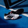 Adidas รองเท้าเทนนิสเด็ก Barricade Kids | Cloud White / Core Black / Lucid Red ( JQ9127 ) - Image 7