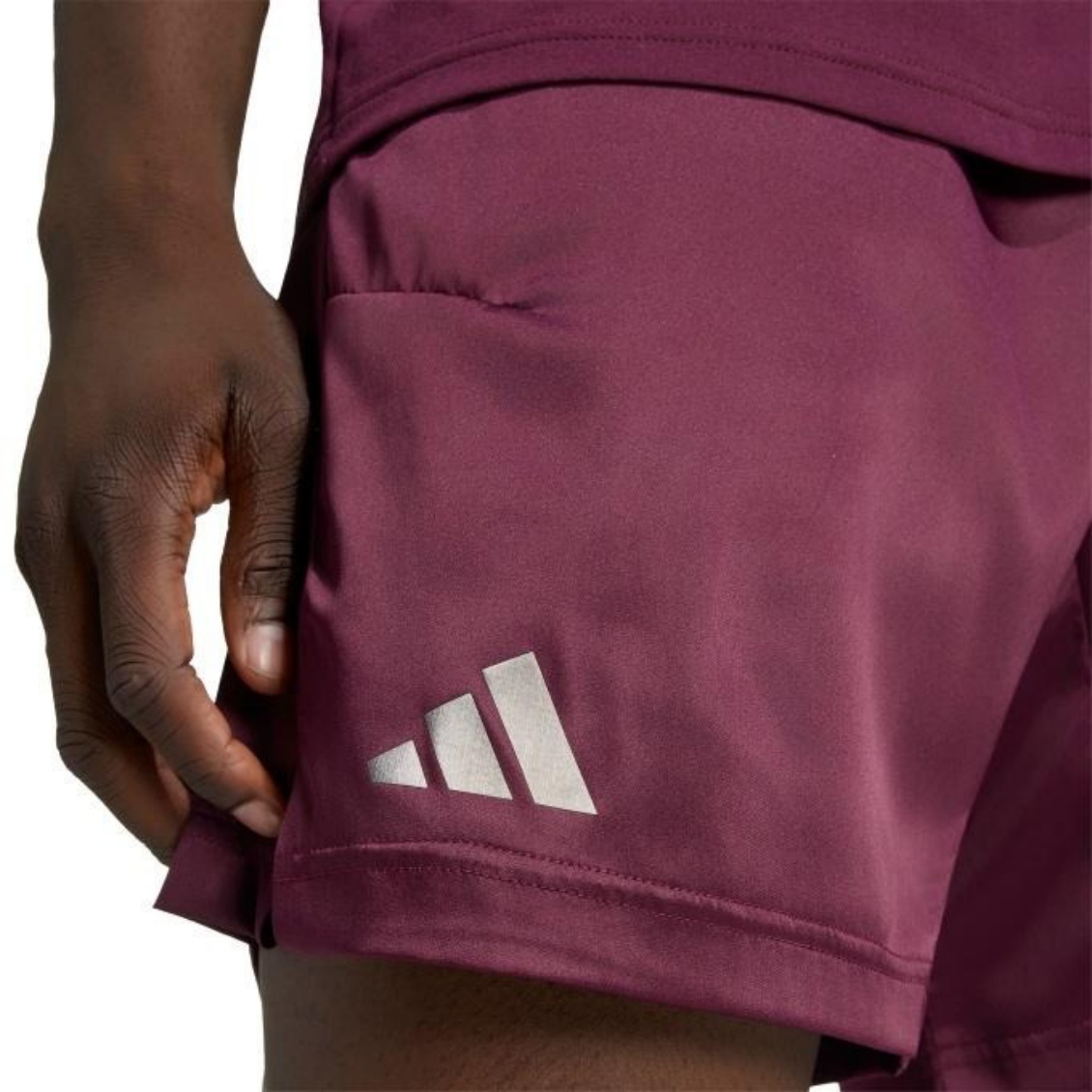 Adidas กางเกงเทนนิสผู้ชาย Climacool ERGO shorts Pro | Maroon ( KR0484 ) - Image 7
