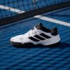 Adidas รองเท้าเทนนิสเด็ก Barricade Kids | Cloud White / Core Black / Lucid Red ( JQ9127 ) - Image 6