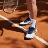 Adidas รองเท้าเทนนิสผู้ชาย Barricade 14 Tennis Shoes | Cloud White / Cyber Metallic / Dark Blue ( JR1743 ) - Image 10