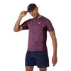 Asics เสื้อเทนนิสผู้ชาย Men’s Match Jacquard SS Top | Dark Aubergine ( 2041A419-500 ) - Image 4