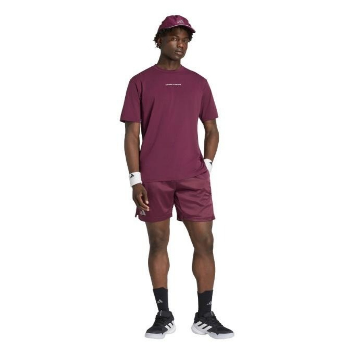 Adidas กางเกงเทนนิสผู้ชาย Climacool ERGO shorts Pro | Maroon ( KR0484 ) - Image 6