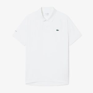 Lacoste เสื้อเทนนิสผู้ชาย Men's Tennis x Novak Djokovic On Court Polo Shirt | White ( DH9986-001 )