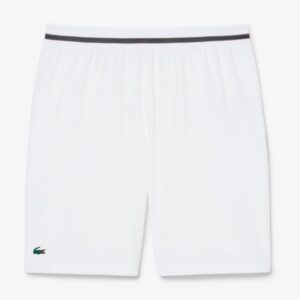 Lacoste กางเกงเทนนิสผู้ชาย Men's Tennis x Novak Djokovic Tennis Shorts | White ( GH7413-51 )