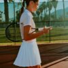 Adidas กระโปรงเทนนิสผู้หญิง Tennis Classics Skirt | White ( KY8897 ) - Image 7