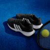 Adidas รองเท้าเทนนิสผู้ชาย Men's Gamecourt 2.0 Tennis Shoes | Core Black / Cloud White / Silver Metallic ( KI0780 ) - Image 4