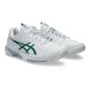 Asics รองเท้าเทนนิสผู้ชาย Solution Speed FF 4 | White / Pitch green ( 1041A532-103 ) - Image 2