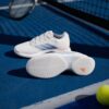Adidas รองเท้าเทนนิสผู้หญิง Avacourt 3 | Core Black / Halo Blue / Beam Orange ( JP8858 ) - Image 4