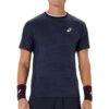 Asics เสื้อเทนนิสผู้ชาย Men’s Match Jacquard SS Top | Midnight ( 2041A419-400 )