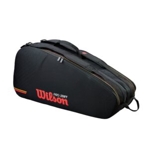 Wilson กระเป๋าเทนนิส Pro Staff Tour 6 Pack Tennis Bag | Black ( WR8051801001 )