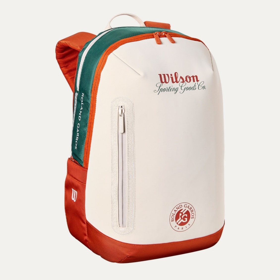 Wilson กระเป๋าเป้เทนนิส Roland Garros 2026 Tennis Backpack | Cream/Clay/Green ( WR8052601001 )