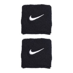 Nike ปลอกรัดข้อมือเทนนิสแบบสั้น Swoosh Classic Wristbands 2-Pack | Black/White ( N.101.2405.010 )