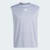 Adidas เสื้อกีฬาผู้ชาย GYM Heat Tank Top | Silver Violet / White ( IR5704 ) - Image 3