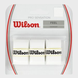 Wilson เทปพันด้าม/กริ๊ปพันด้ามไม้เทนนิส Pro Overgrip Sensation 3 Pack Overgrip Tape Racket Tennis | White ( WRZ4010WH )
