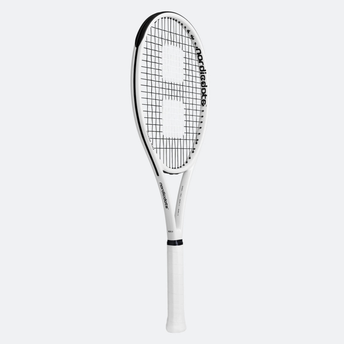 Nordicdots ไม้เทนนิส Model 100 Tennis Racket | White Gloss ( MODEL100WHGLS )