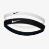 Nike แถบรัดศีรษะเทนนิส Flex Headbands 2-Pack | Black/White/Black ( N.100.9191.036 )