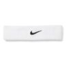Nike แถบรัดศีรษะเทนนิส Swoosh classic Headband | White/Black ( N.101.2407.101 ) - Image 2