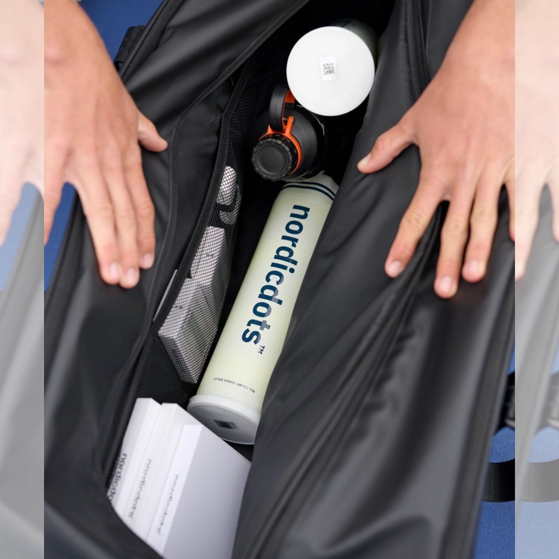 Nordicdots กระเป๋าเทนนิส Duffel Bag 10 Tennis Bag | Black ( DTB10BK ) - Image 4