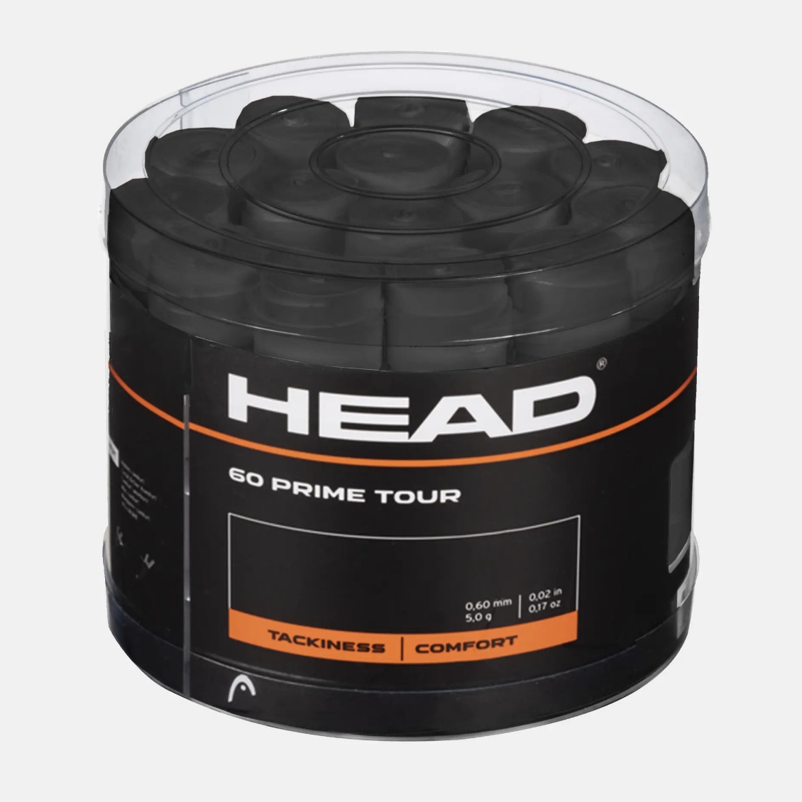 Head เทปพันด้าม/กริ๊ปพันด้ามไม้เทนนิสแบ่งขาย Prime Tour Overgrips Tape Racket Tennis | Black ( 285661 )
