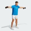 Adidas เสื้อกีฬาผู้ชาย Training TI 3B Tee | Bright Royal / White ( IN9815 ) - Image 5
