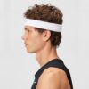 Nike แถบรัดศีรษะเทนนิส Swoosh classic Headband | White/Black ( N.101.2407.101 ) - Image 4