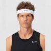 Nike แถบรัดศีรษะเทนนิส Swoosh classic Headband | White/Black ( N.101.2407.101 ) - Image 3