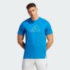 Adidas เสื้อกีฬาผู้ชาย Training TI 3B Tee | Bright Royal / White ( IN9815 ) - Image 3