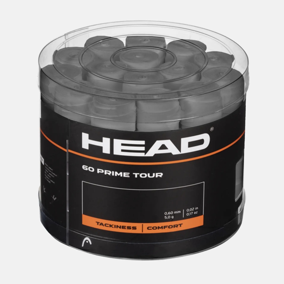 Head เทปพันด้าม/กริ๊ปพันด้ามไม้เทนนิสแบ่งขาย Prime Tour Overgrips Tape Racket Tennis | Grey ( 285661 )