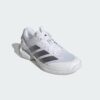 Adidas รองเท้าเทนนิสผู้ชาย Adizero Ubersonic 5 Tennis Shoes | Cloud White / Tech Grey Metallic / Maroon ( KK4409 ) - Image 2