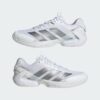 Adidas รองเท้าเทนนิสผู้ชาย Adizero Ubersonic 5 Tennis Shoes | Cloud White / Tech Grey Metallic / Maroon ( KK4409 ) - Image 6