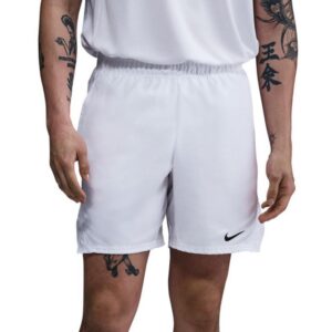Nike กางเกงเทนนิสผู้ชาย Men's Court Victory Dri-Fit 18cm Tennis Shorts | White/Black ( FD5381-100 )