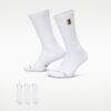 Nike ถุงเท้าเทนนิส Everyday Elevated Crew Socks 3 Pairs | Multi-Colour ( IH8633-901 )