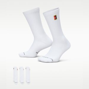 Nike ถุงเท้าเทนนิส Everyday Elevated Crew Socks 3 Pairs | Multi-Colour ( IH8633-901 )