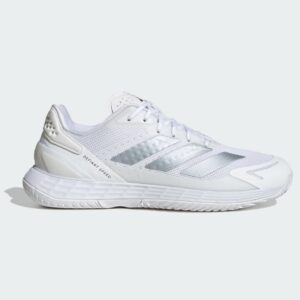 Adidas รองเท้าเทนนิสผู้ชาย Defiant Speed 2 | Cloud White / Tech Grey Metallic / Maroon ( KJ3106 )