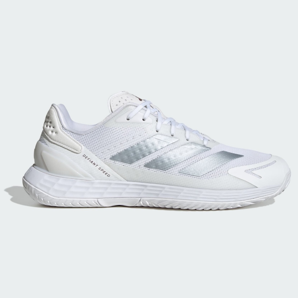 Adidas รองเท้าเทนนิสผู้ชาย Defiant Speed 2 | Cloud White / Tech Grey Metallic / Maroon ( KJ3106 )