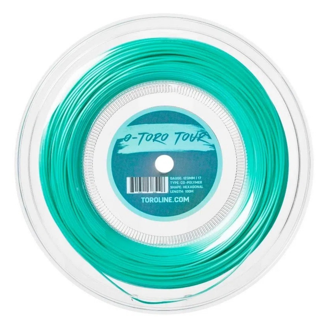 Toroline เอ็นไม้เทนนิสแบ่งขาย O-TORO Tour 17/1.23mm Tennis String Reel | Neon Mint ( 615678361393 )