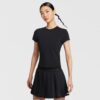 Nike เสื้อเทนนิสผู้หญิง Women's Court Advantage Dri-FIT Short-Sleeve Tennis Top | Black/Black ( HQ2995-010 ) - Image 2