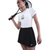 Nike กระโปรงเทนนิสผู้หญิง Women's Victory Dri-FIT Straight Tennis Skirt  | Black/White ( FD5575-010 ) - Image 8