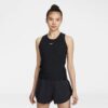 Nike เสื้อเทนนิสผู้หญิง Women's Victory Dri-FIT Tennis Tank Top | Black/White ( FD5585-010 ) - Image 2