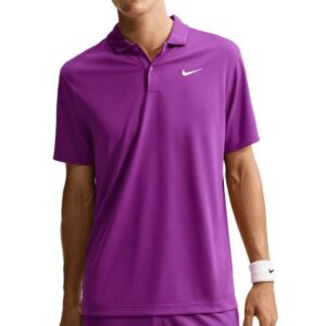 Nike เสื้อเทนนิสผู้ชาย Men's Court Dri-Fit Tennis Polo | Bold Berry/White ( DH0858-505 )