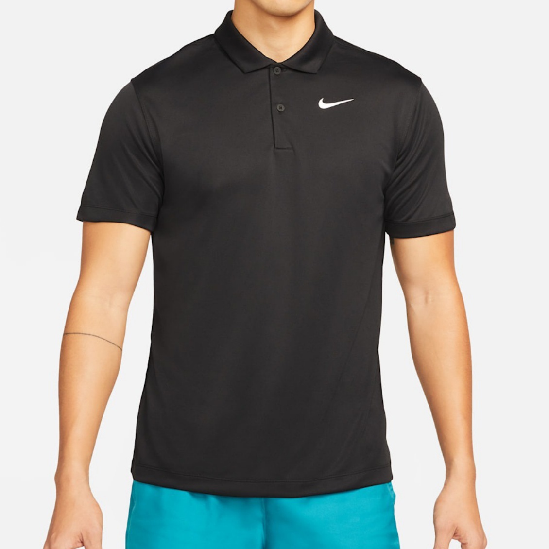 Nike เสื้อเทนนิสผู้ชาย Men's Court Dri-FIT Tennis Polo | Black/White ( DH0858-010 )